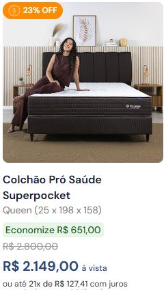Promoções 6 superpocket queen dia das maes